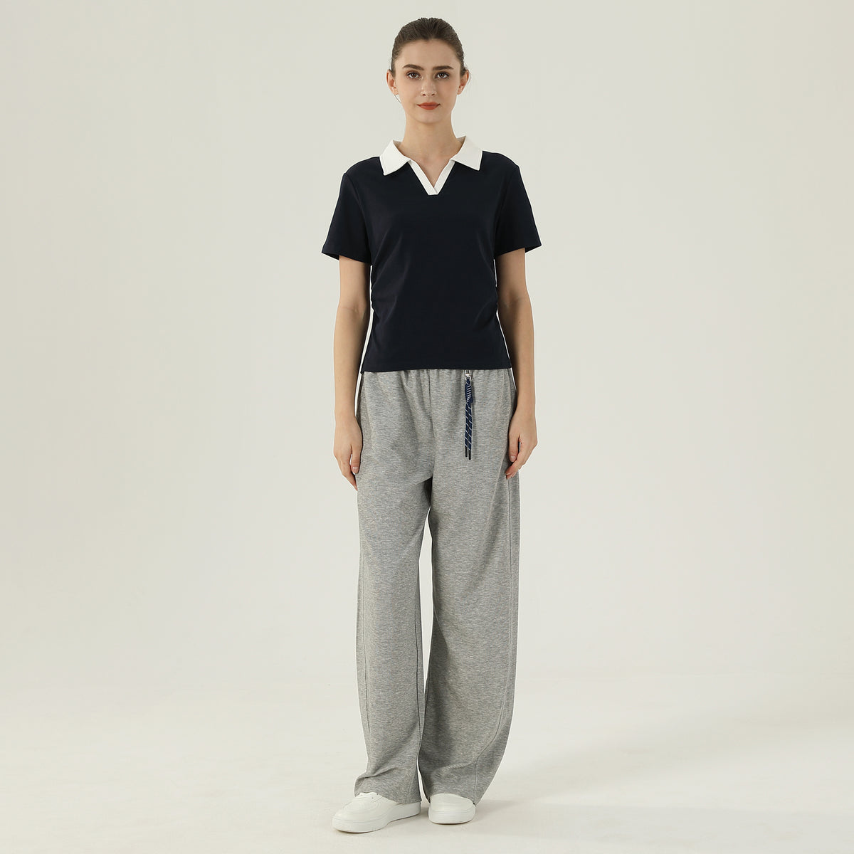 بولوشيرت نسائي بألوان متداخلة