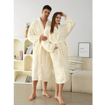 Off White Bathrobe for Unisex Image