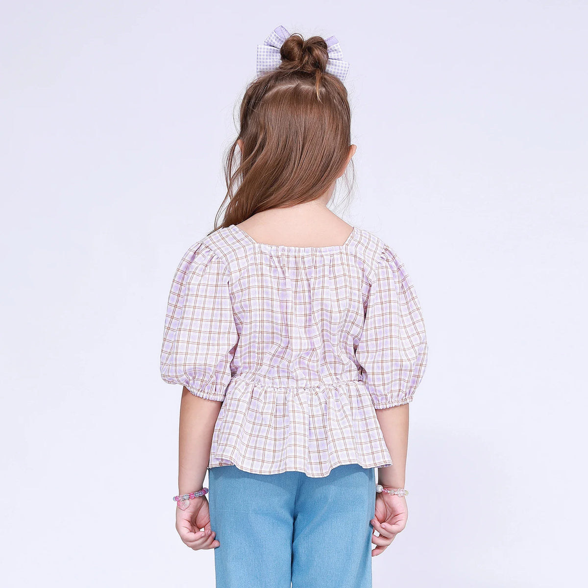 Checked Blouse for Girls Image