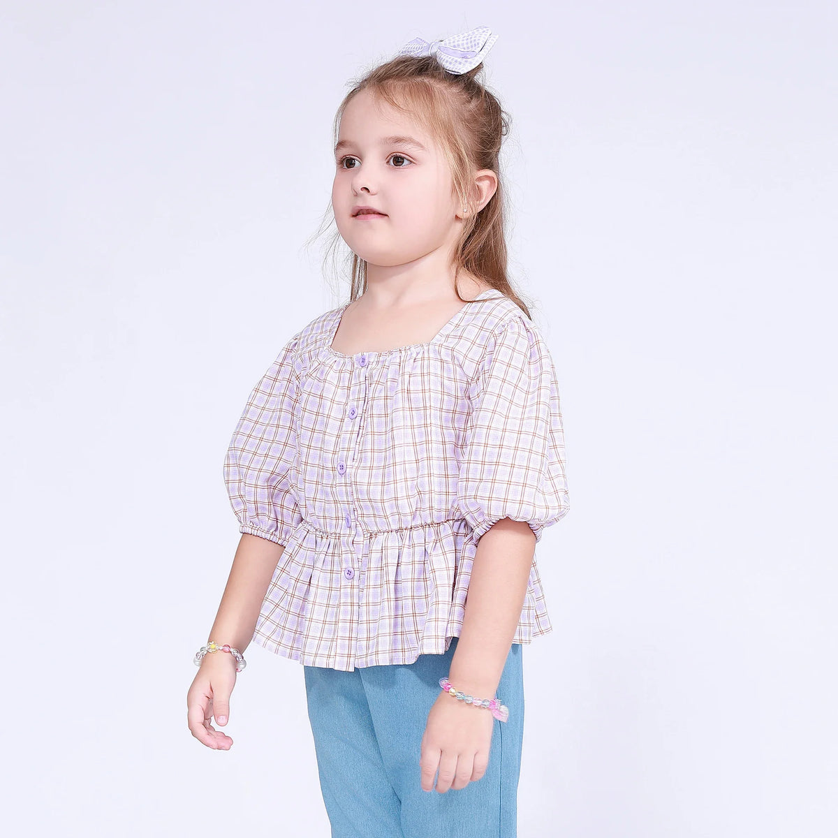 Checked Blouse for Girls Image