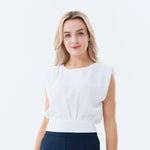 Off White Plain Blouse for Women Image
