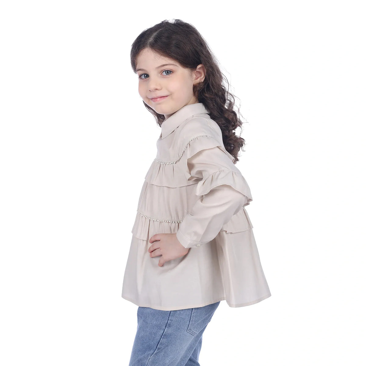 Plain Classic Blouse For Girls Image