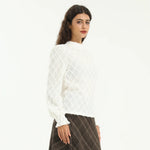 Elegant Checked Blouse for Women Image
