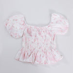 بلوزة عصرية مزينة بنمط الزهور للنساء