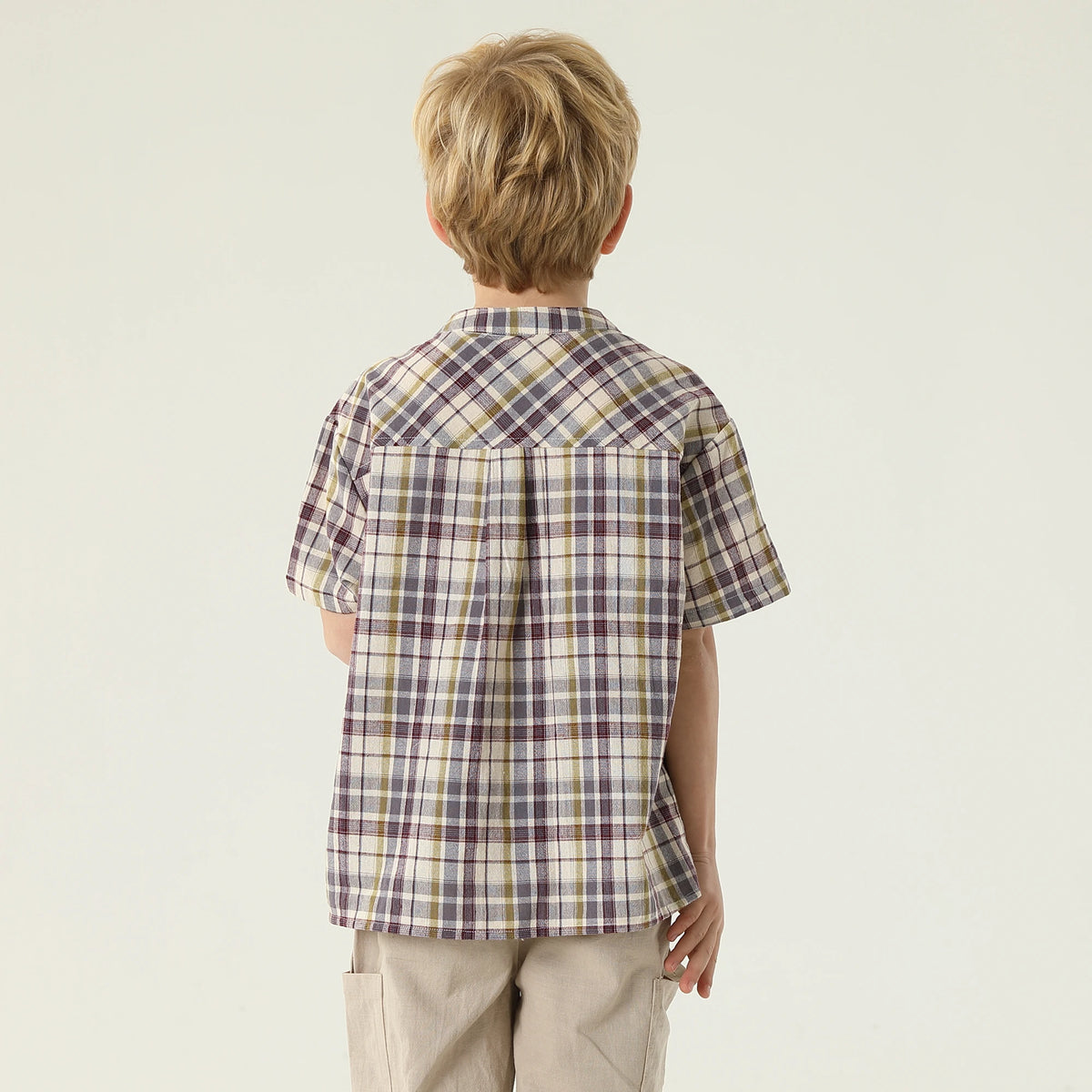 بلوزة كاروهات للأولاد