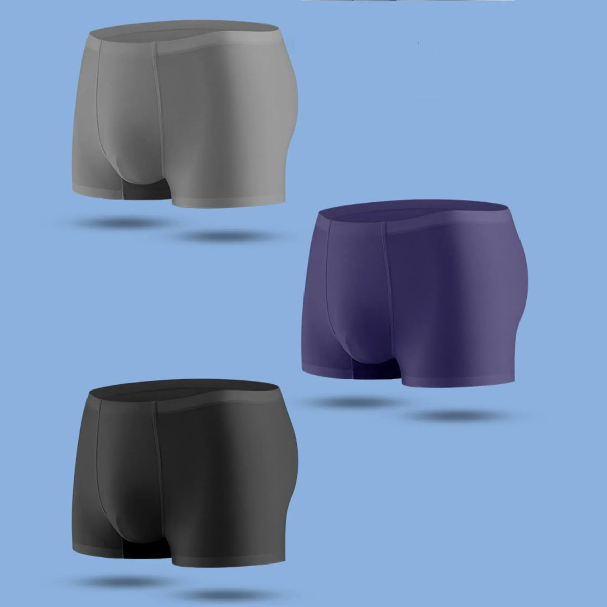 Color-Blocked Boxer-3 Pack for Men Image