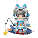 Bricks Blue And White Porcelain Astronauts