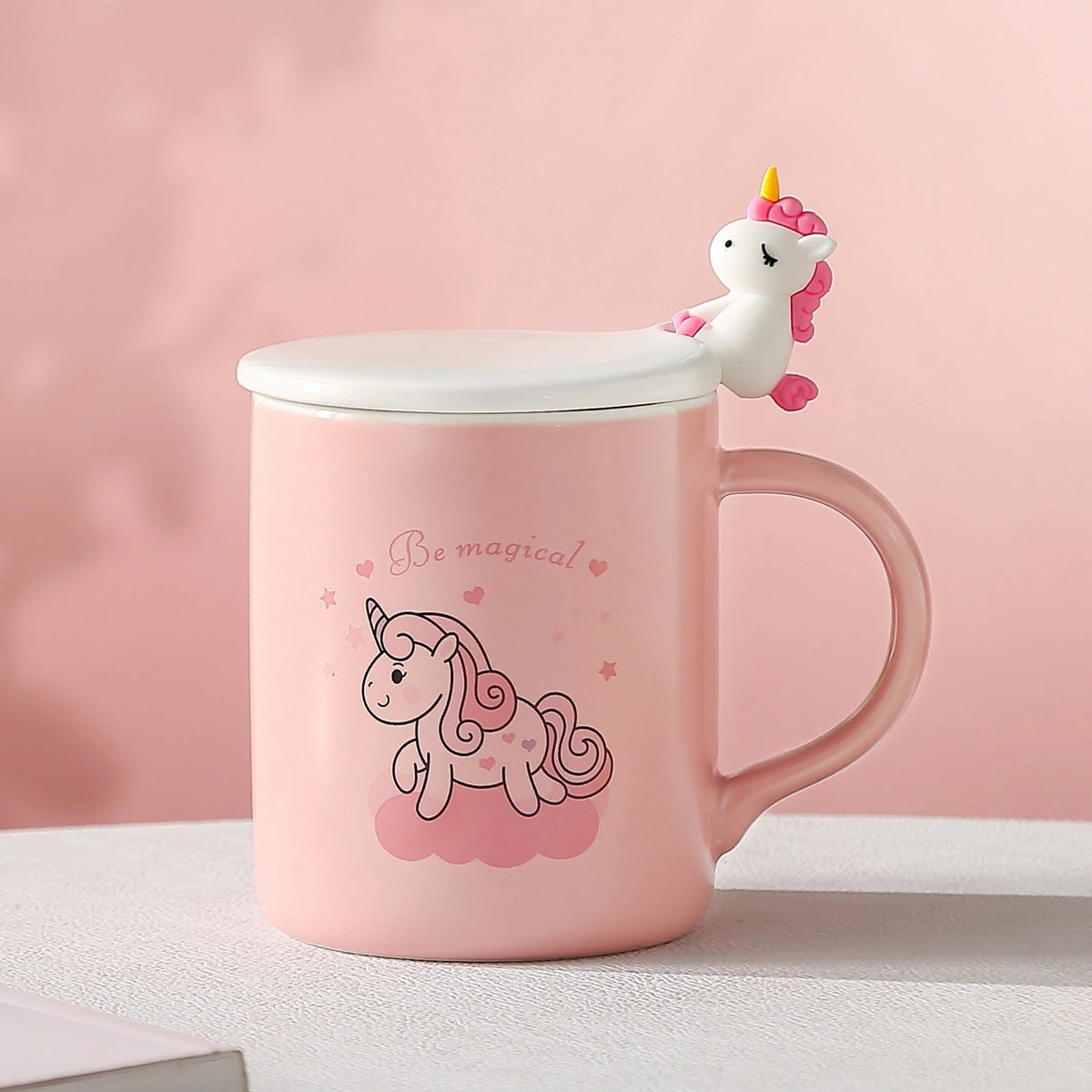 Ceramic Cup 430ml Pink 2 Image