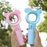 Cute Mouse Holding Bladeless Fan Image