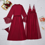 فستان نوم 3 قطع للنساء