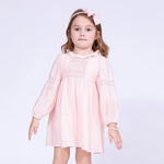 Pink Orange Quilting Dress for Girls Image