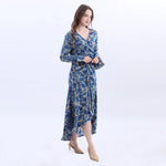 Floral Dress for Women Blue Image