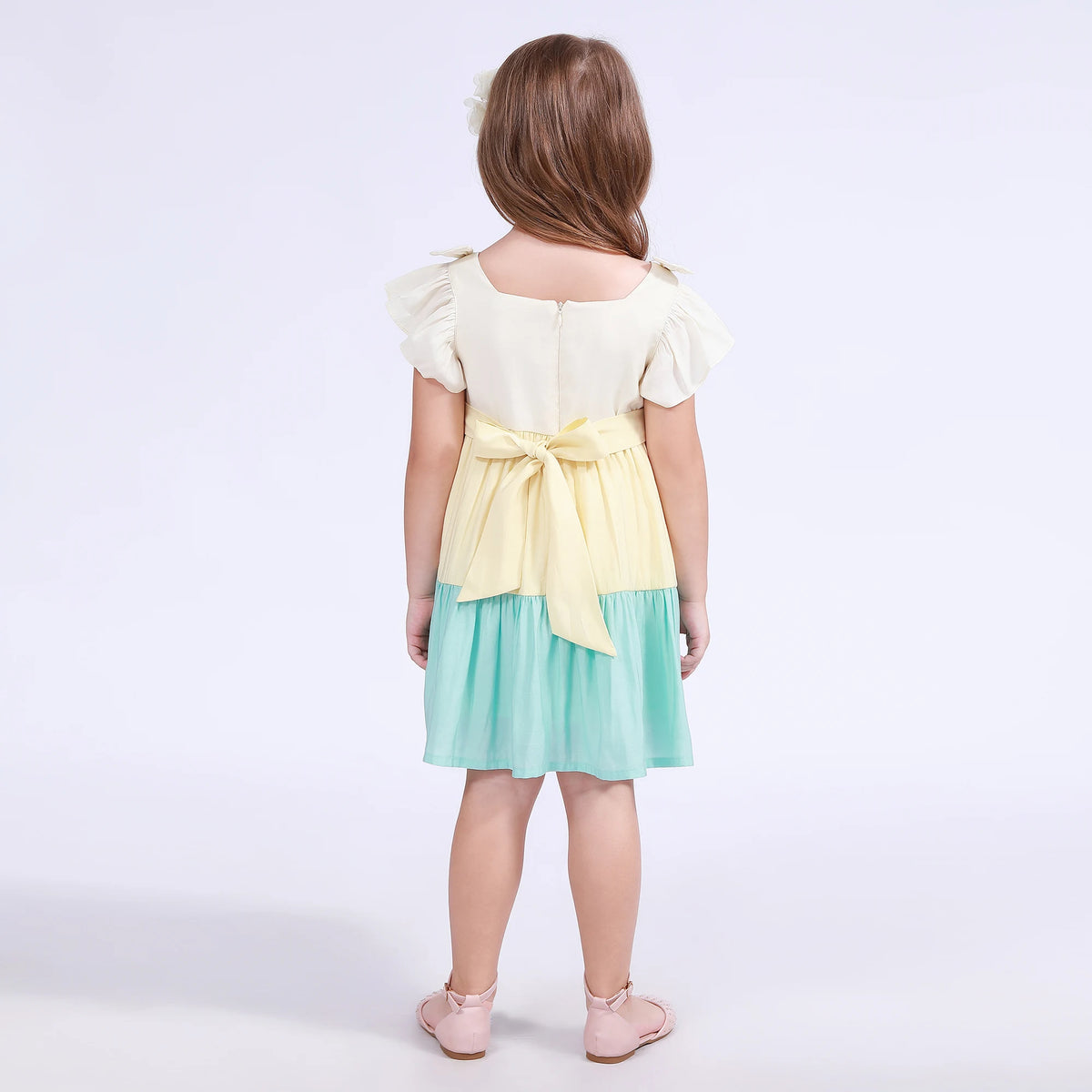 Color-Blocked Dress for Girls Image