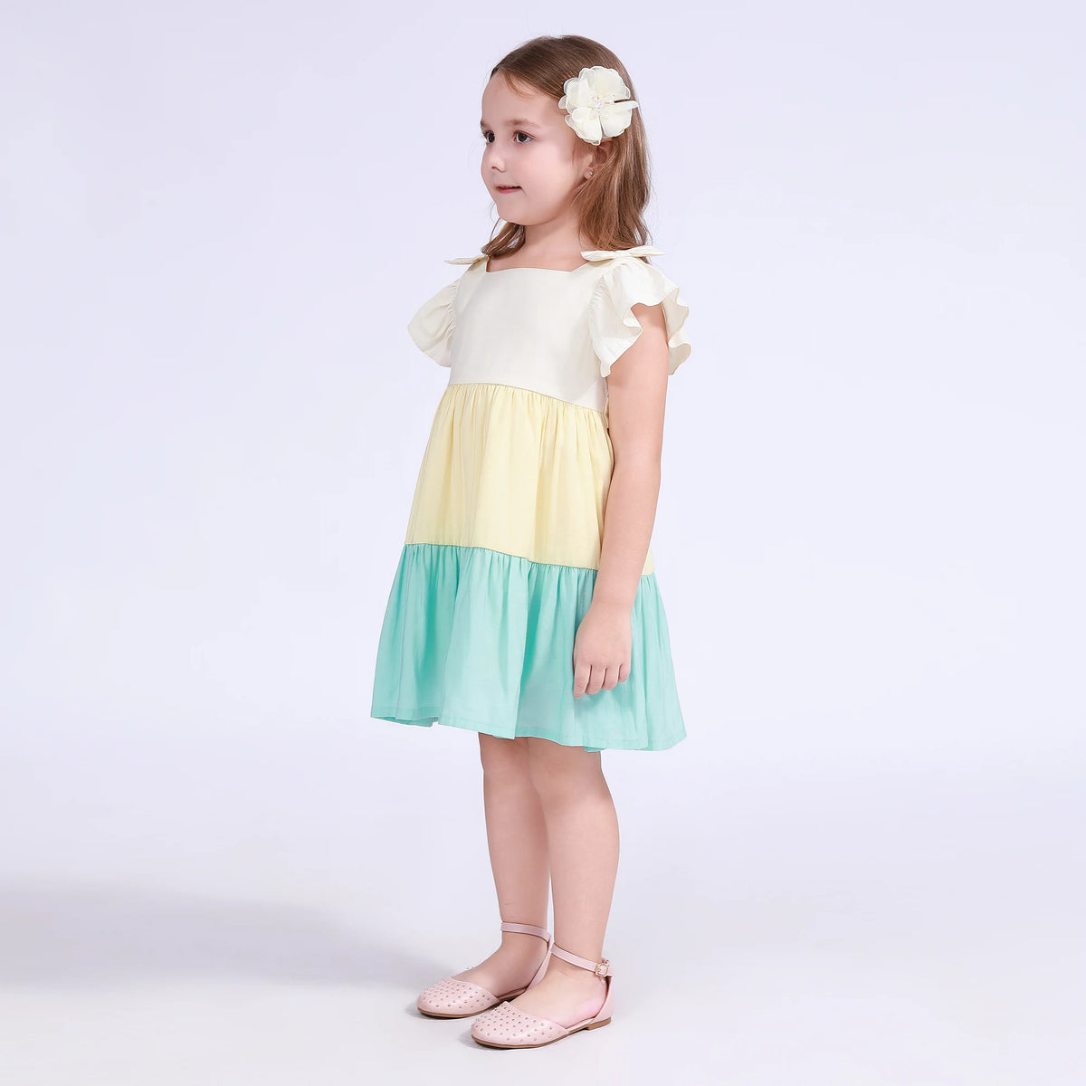 Color-Blocked Dress for Girls Image