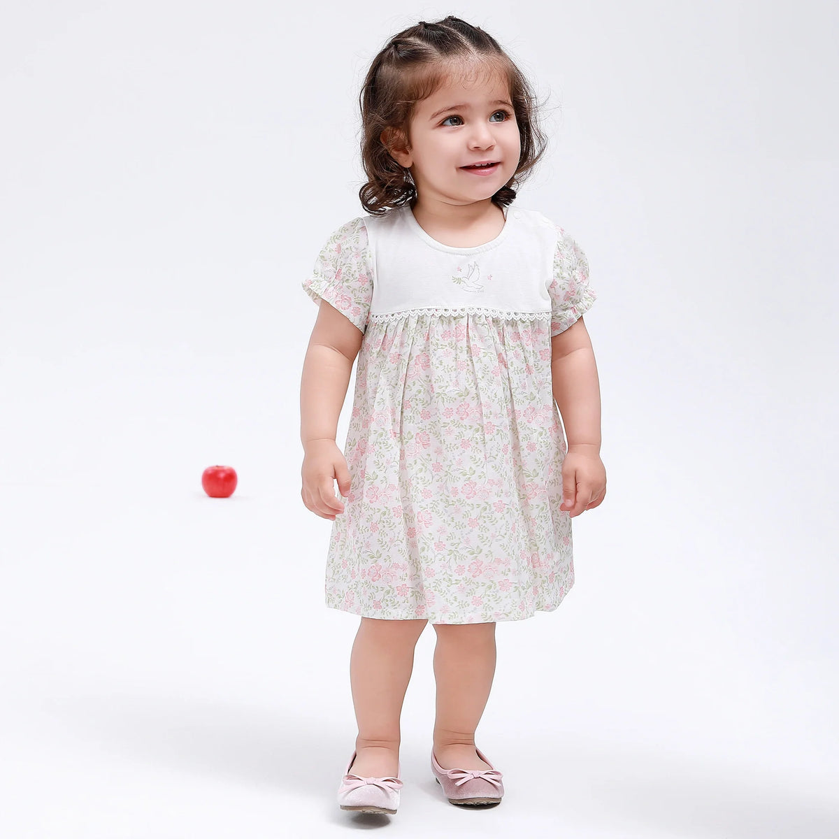 Floral Classic Dress for Baby Girl