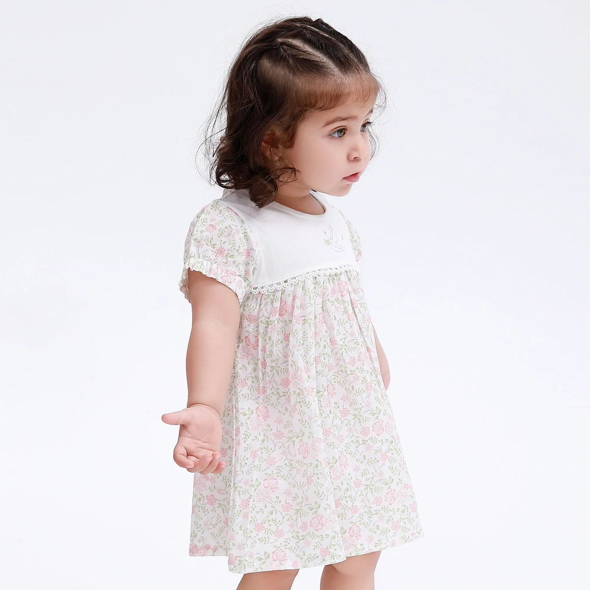 Floral Classic Dress for Baby Girl