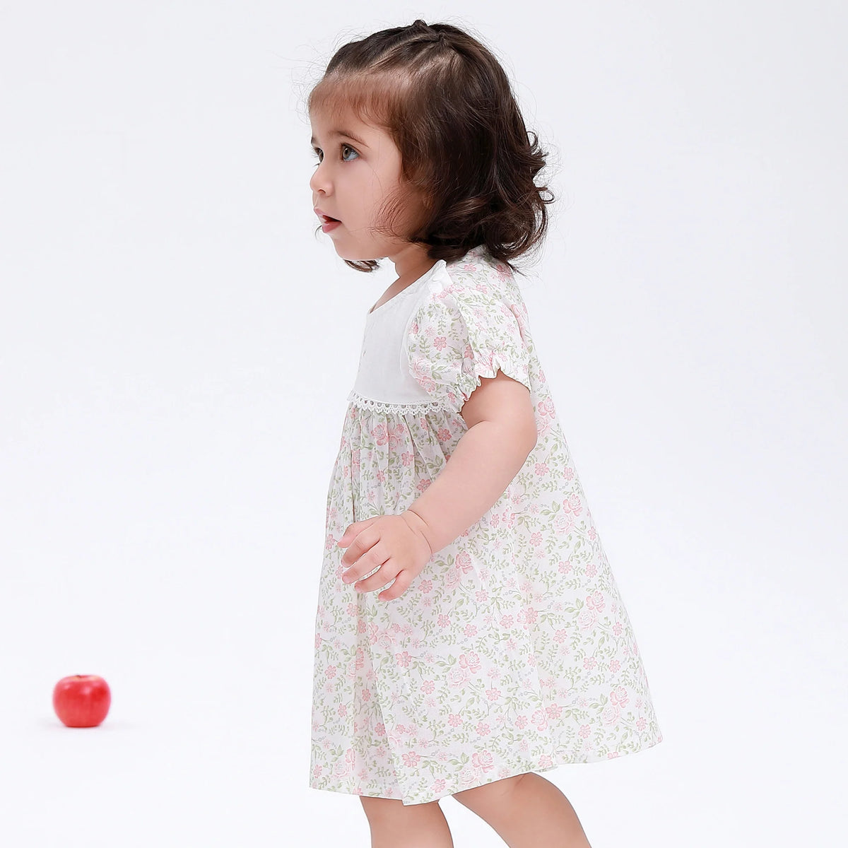 Floral Classic Dress for Baby Girl