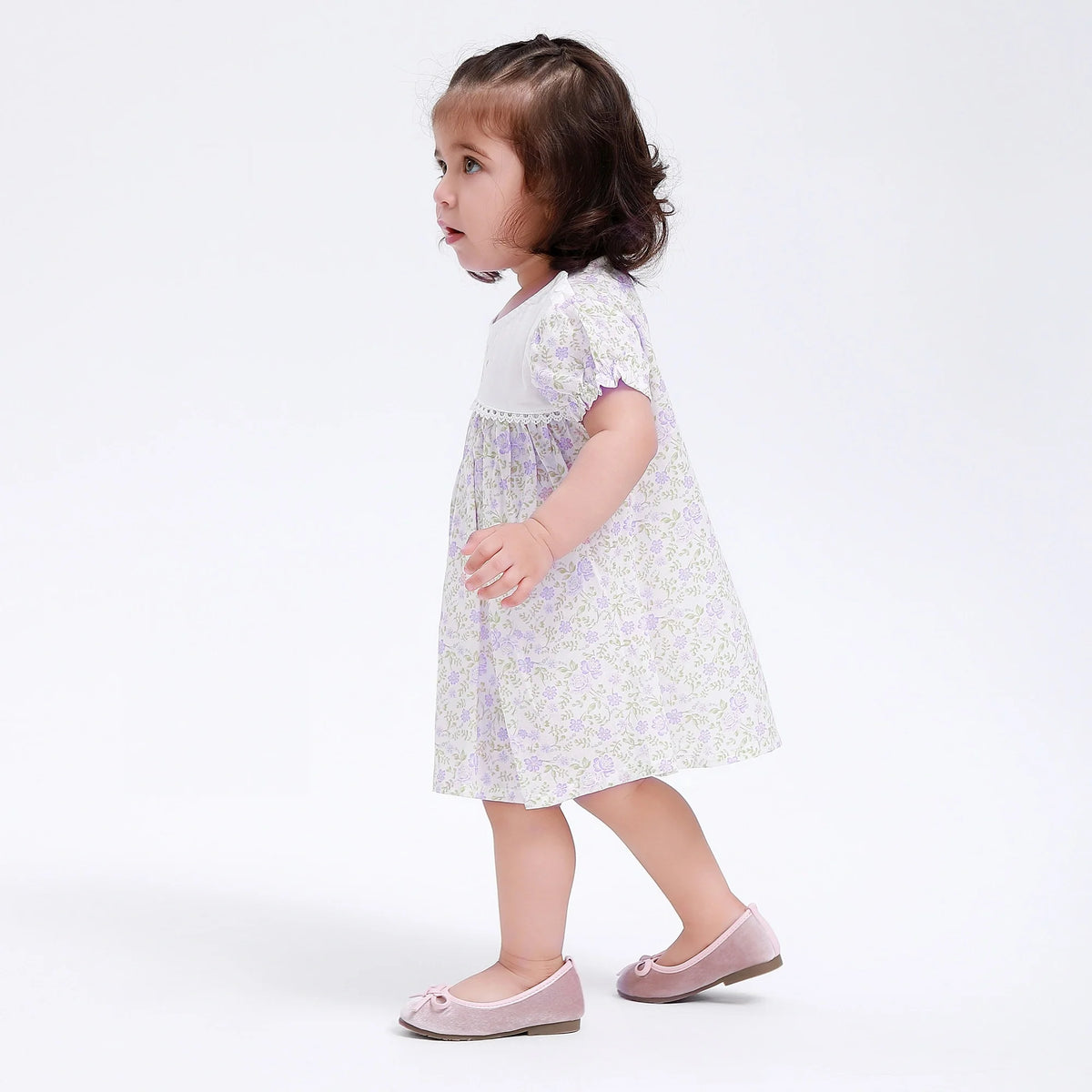 Floral Classic Dress for Baby Girl