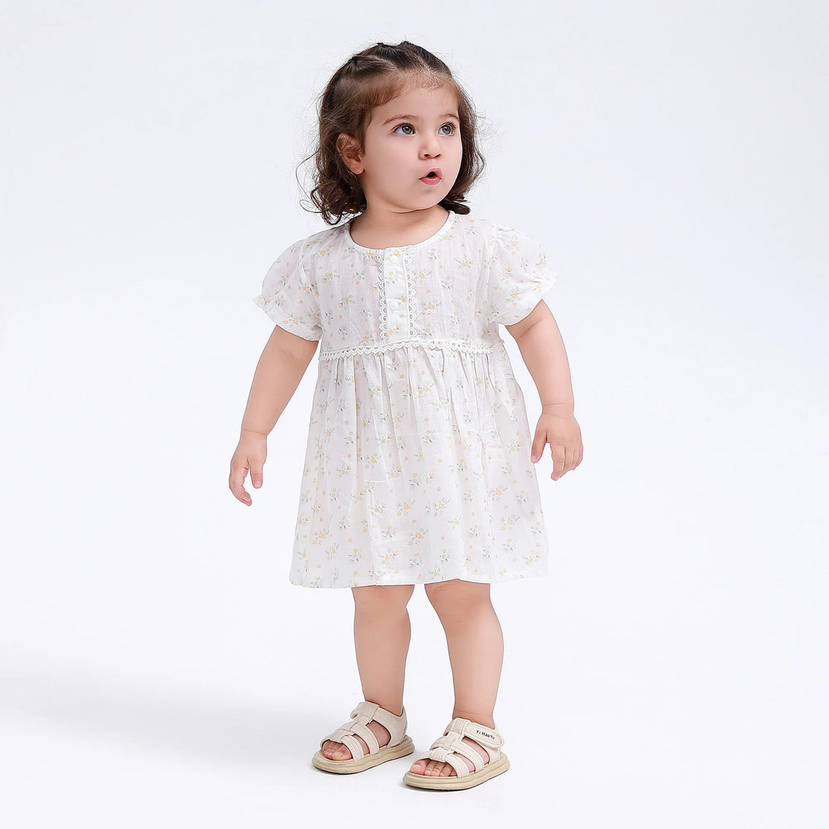 Floral Classic Dress for Baby Girl