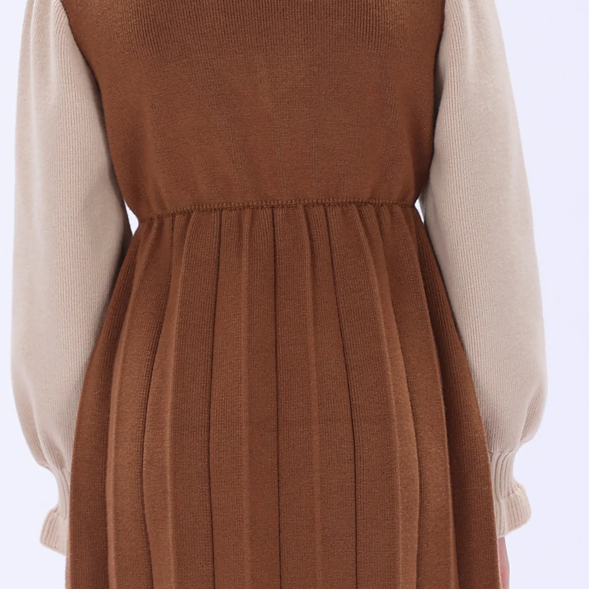 Casual Color-Blocked Dress for Girls Image