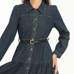 Elegant Washed Jeans Dress for Women Image