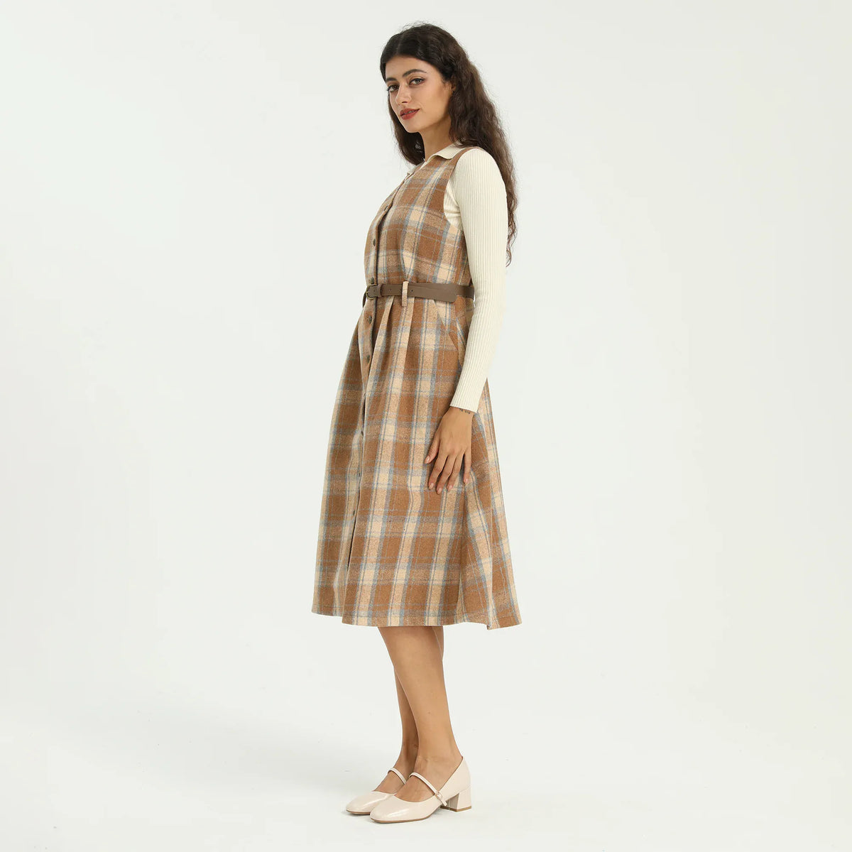 Elegant Checked Dress for Women Image