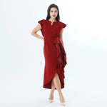 Plain Dress for Women Maroon Image