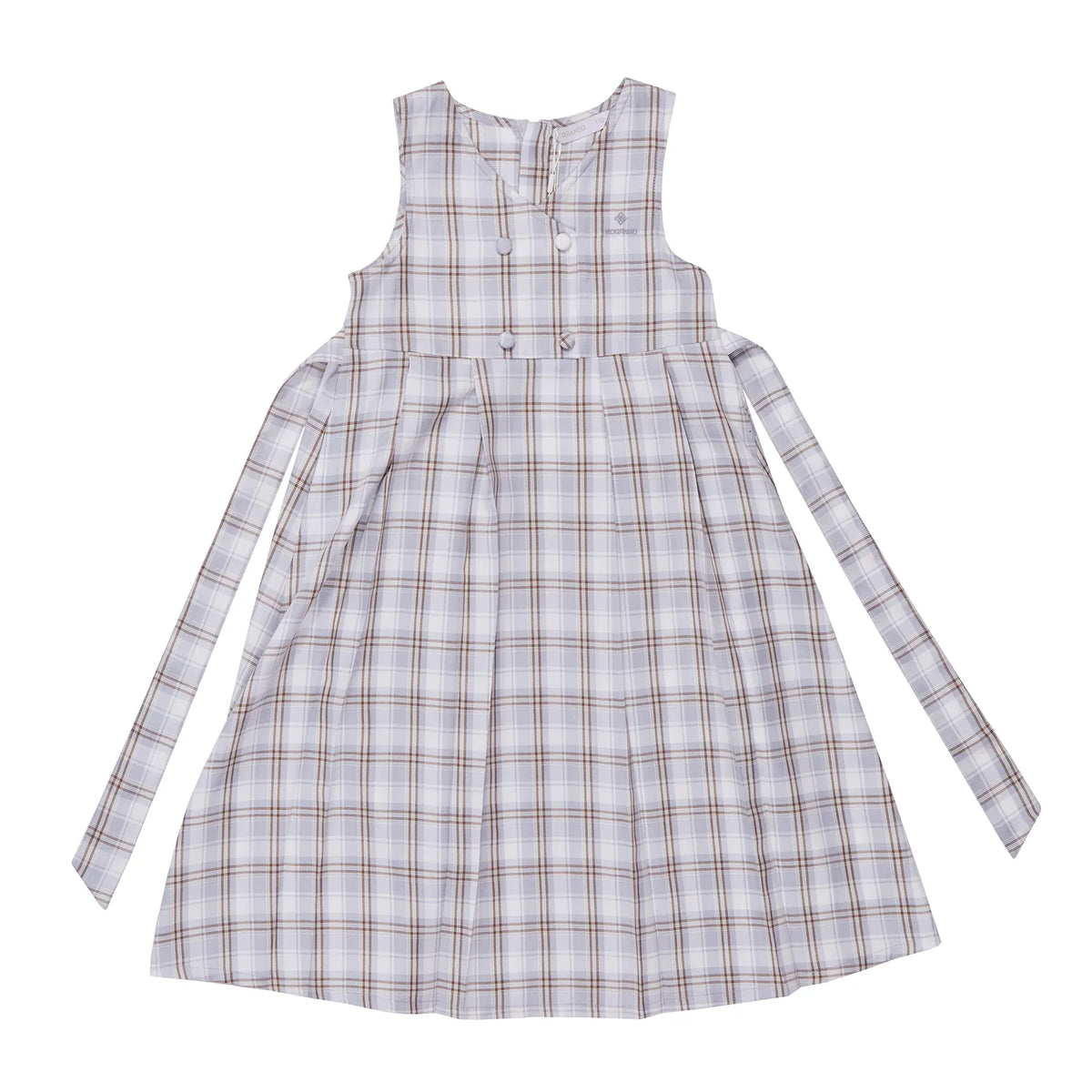 Checked Uniform Dress for Girls Image