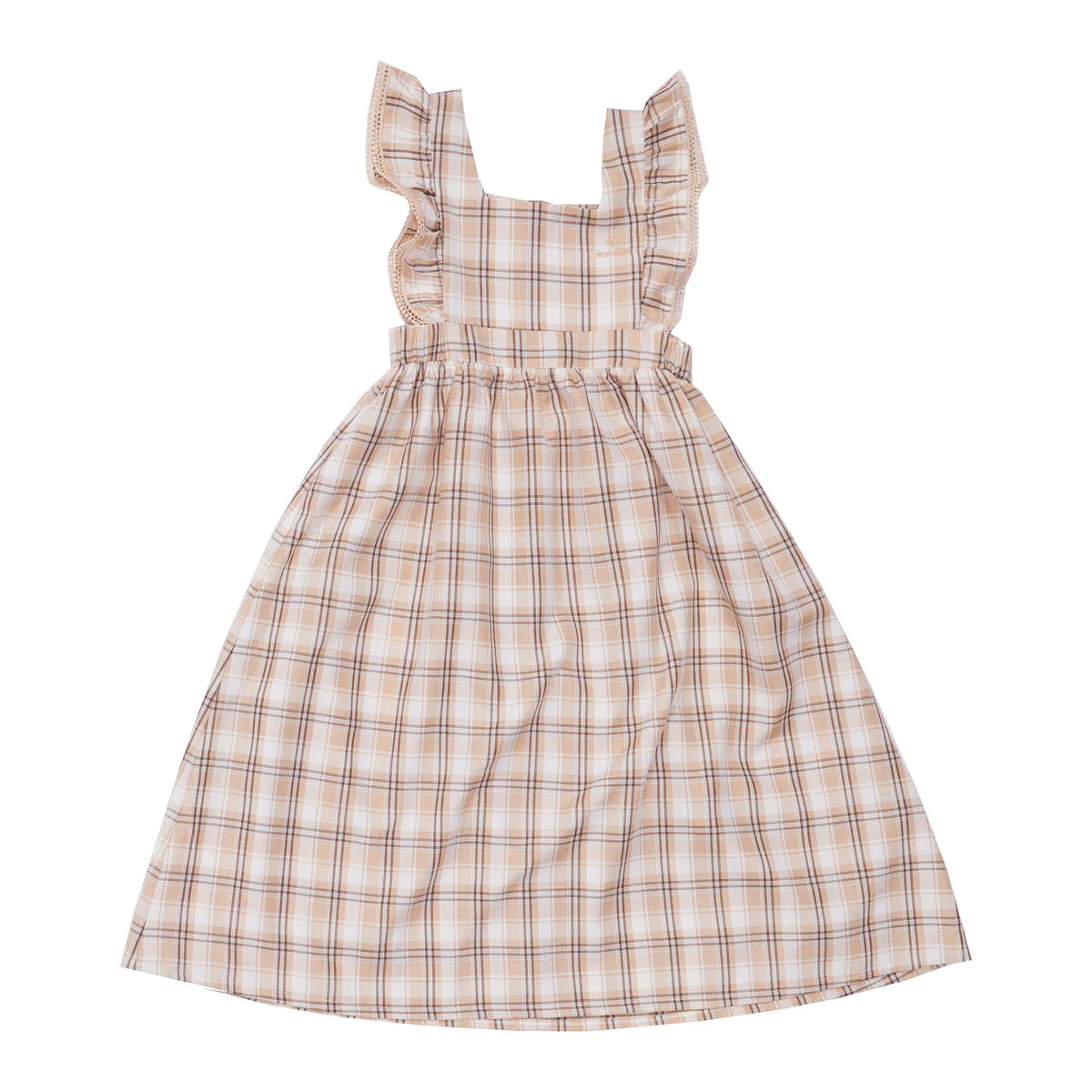 Checked Uniform Dress for Girls Image