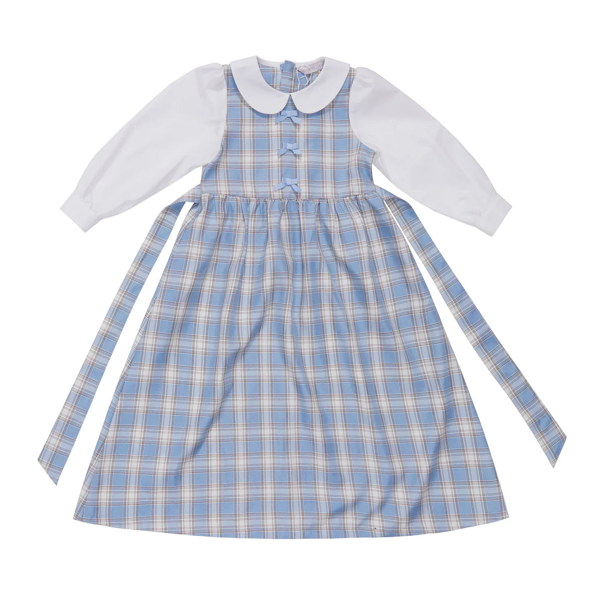 Checked Uniform Dress for Girls Image