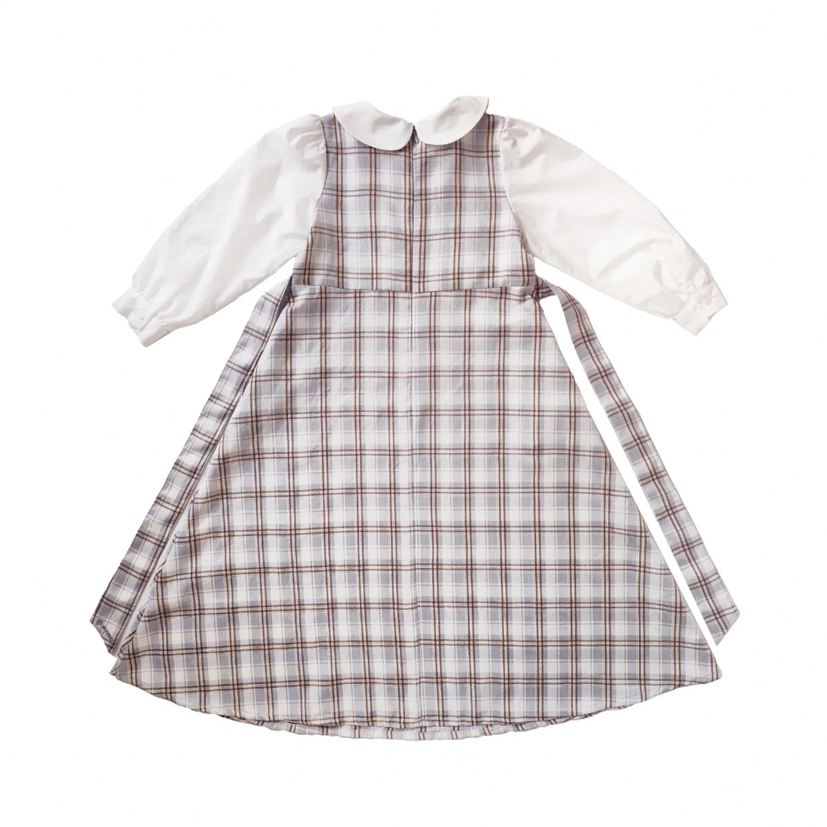 Checked Uniform Dress for Girls Image