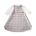 Checked Uniform Dress for Girls Image