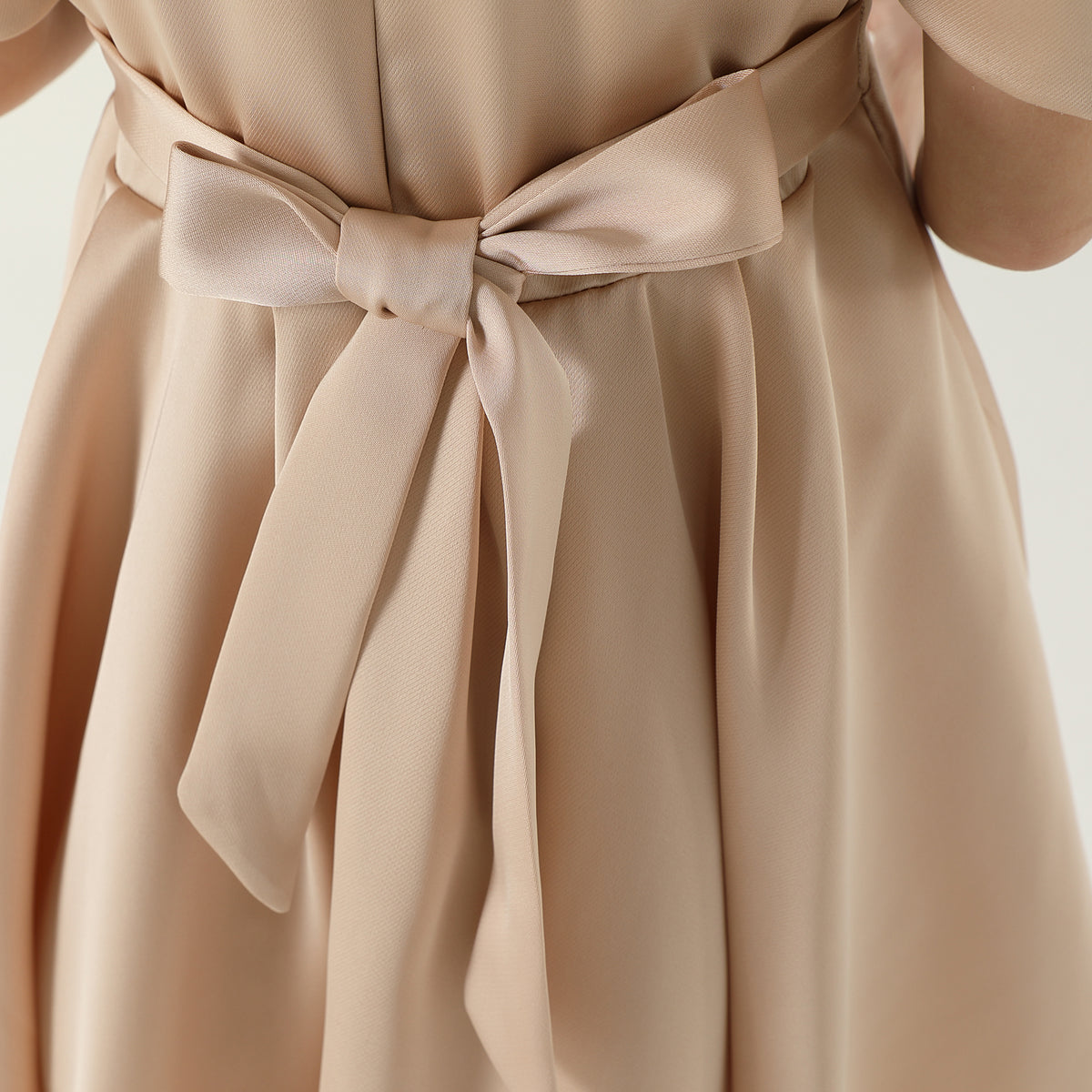 فستان كاجوال مزدوج اللون للبنات