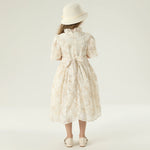 فستان مزين بنمط الزهور للبنات