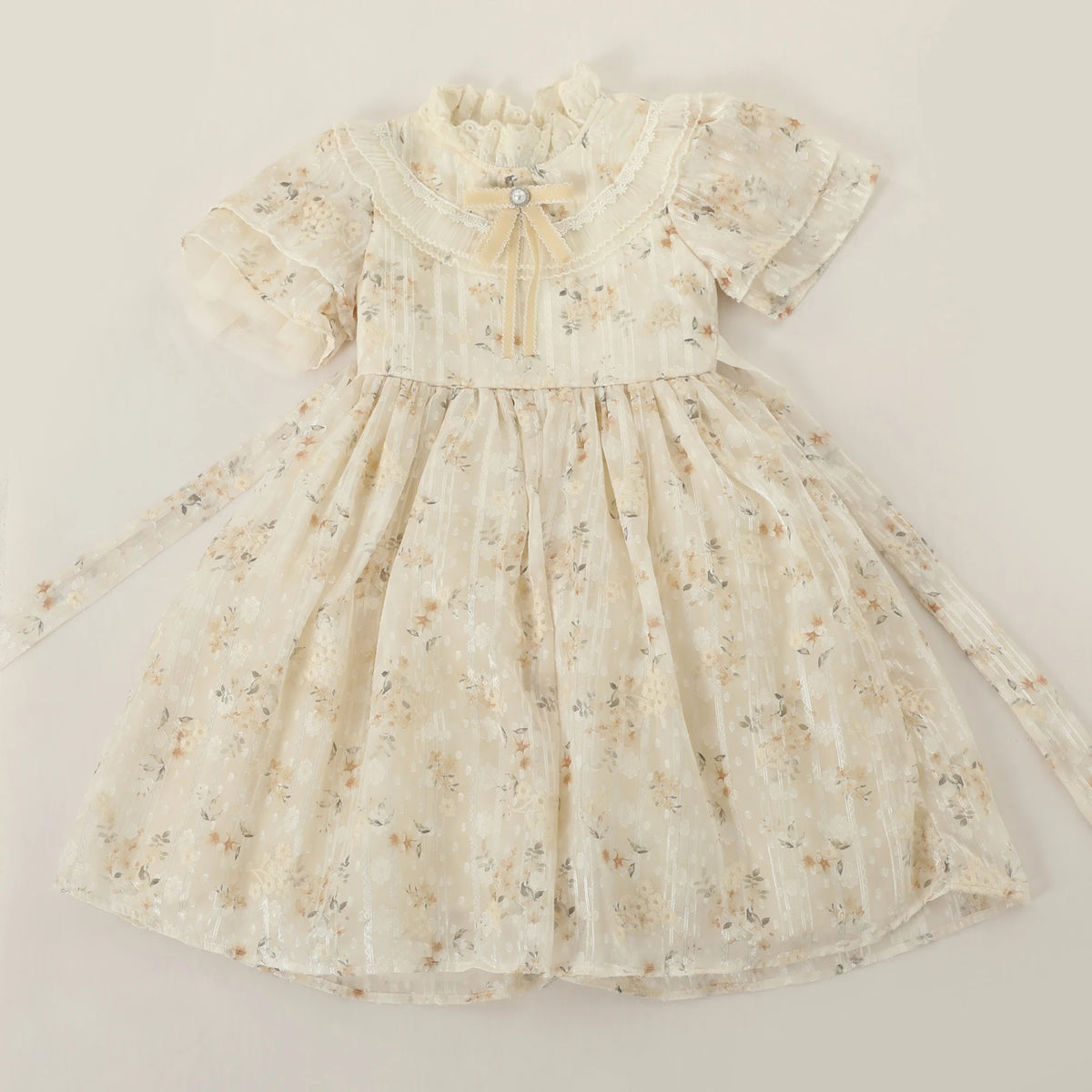 فستان مزين بنمط الزهور للبنات