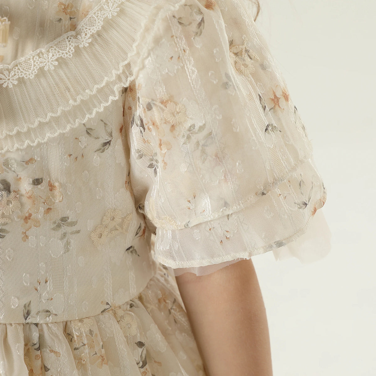 فستان مزين بنمط الزهور للبنات