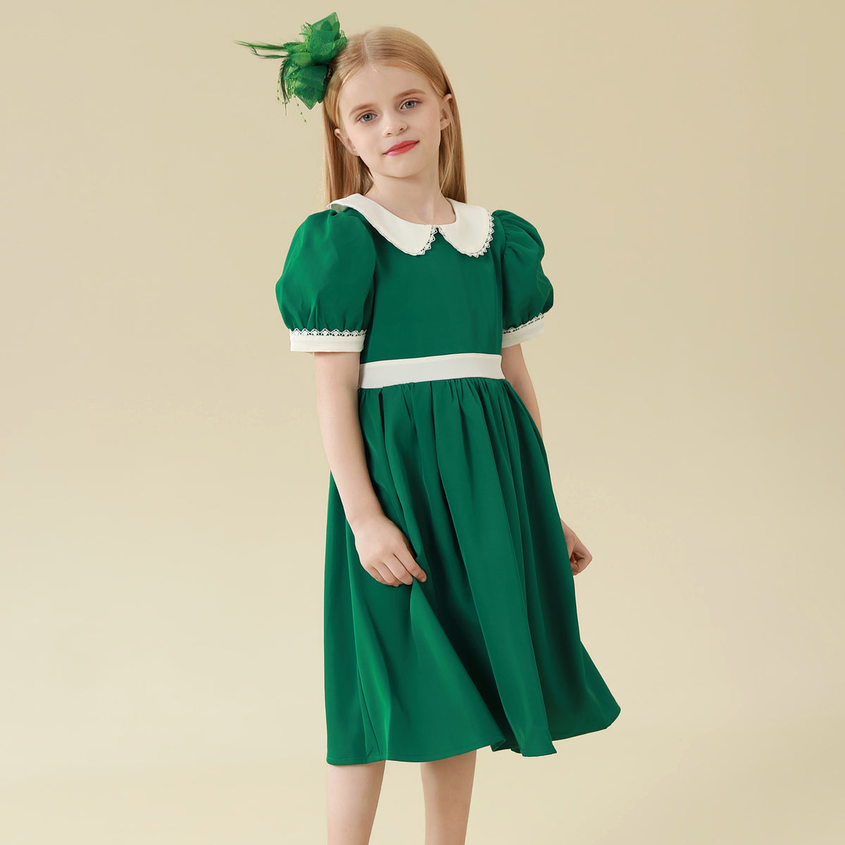 Color-Blocked Dress For Girls