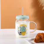 Glass Cup 600ml Blue Image