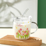 Glass Cup 450ml Red Image
