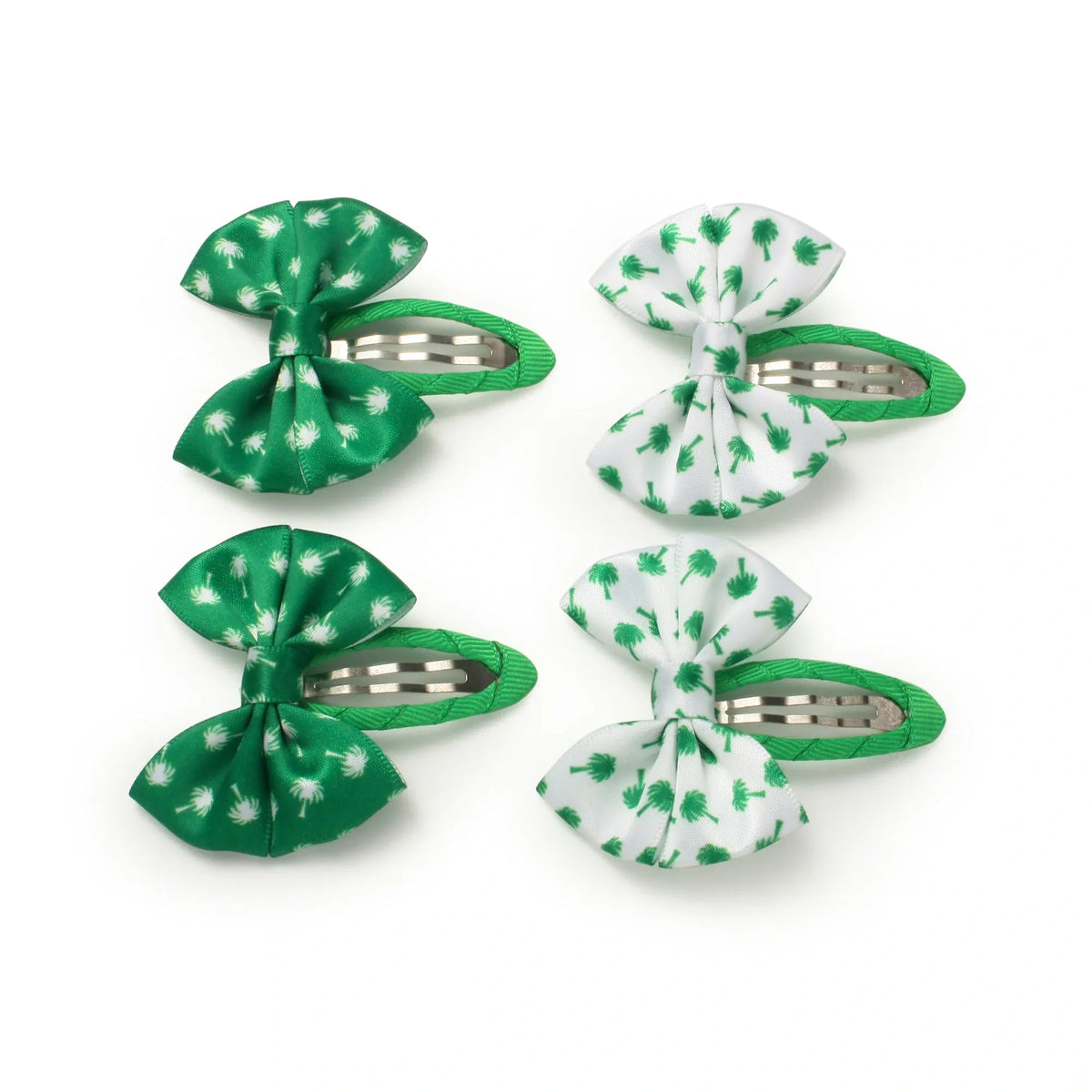 Free Green White Hair Clips for Girls Image