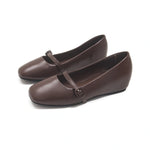 Coffee Daily Comfortable Wedge Flat Shoes for Women Image