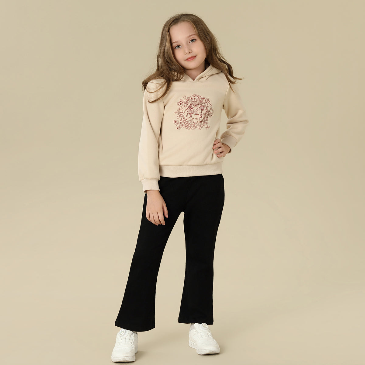 Embroidery Hoodie For Girls