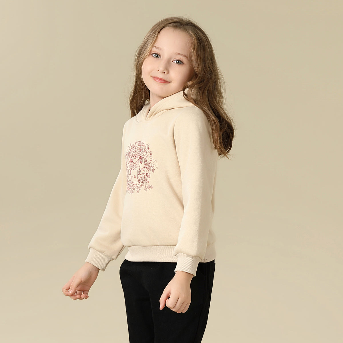 Embroidery Hoodie For Girls