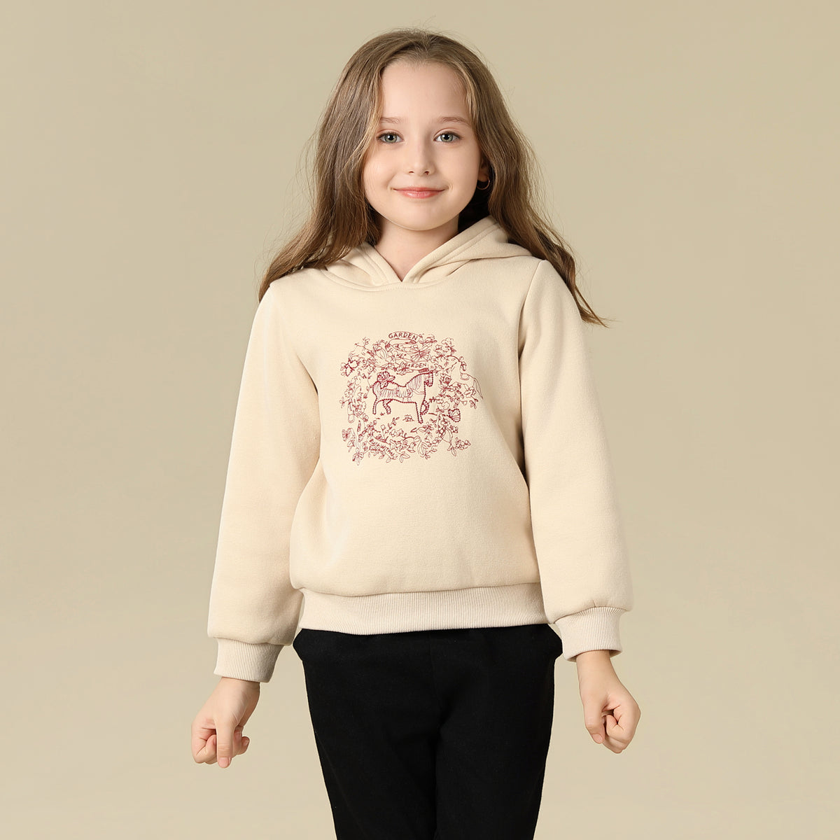 Embroidery Hoodie For Girls