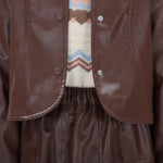 Casual Plain Jacket for Girls Image