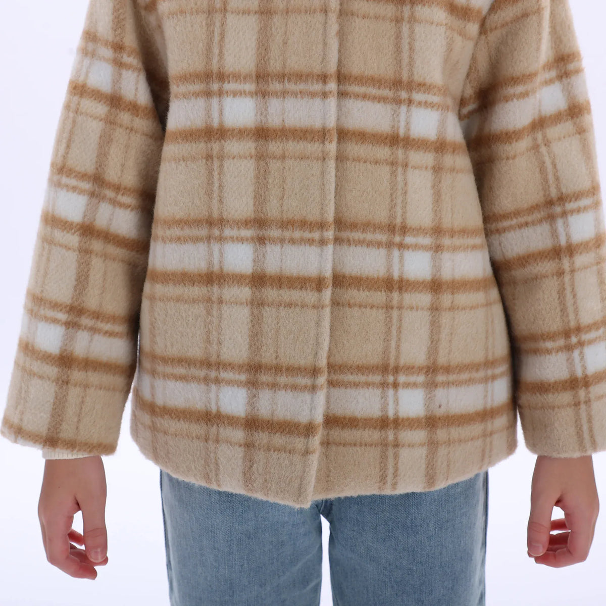 Casual Checked Jacket for Girls Image