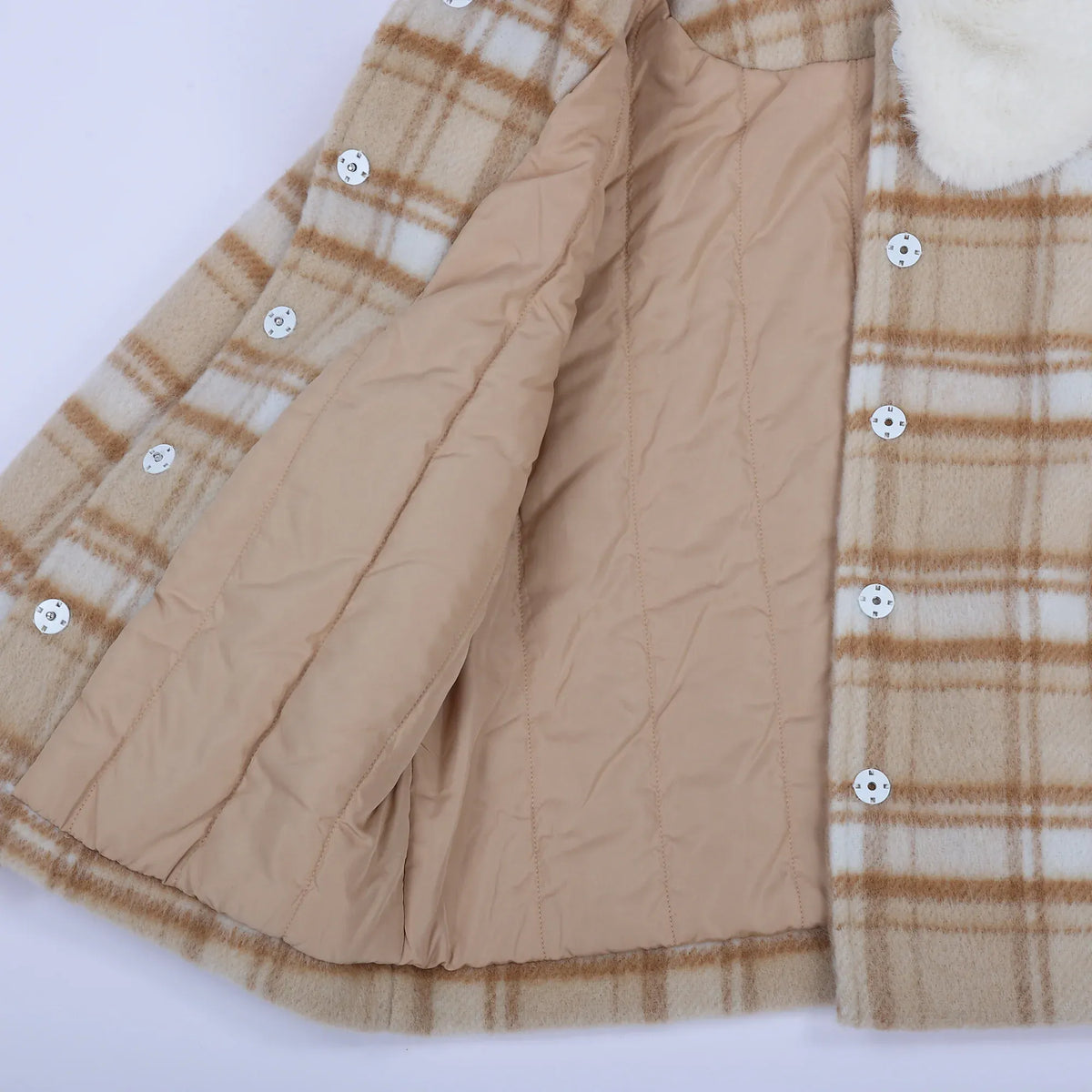 Casual Checked Jacket for Girls Image