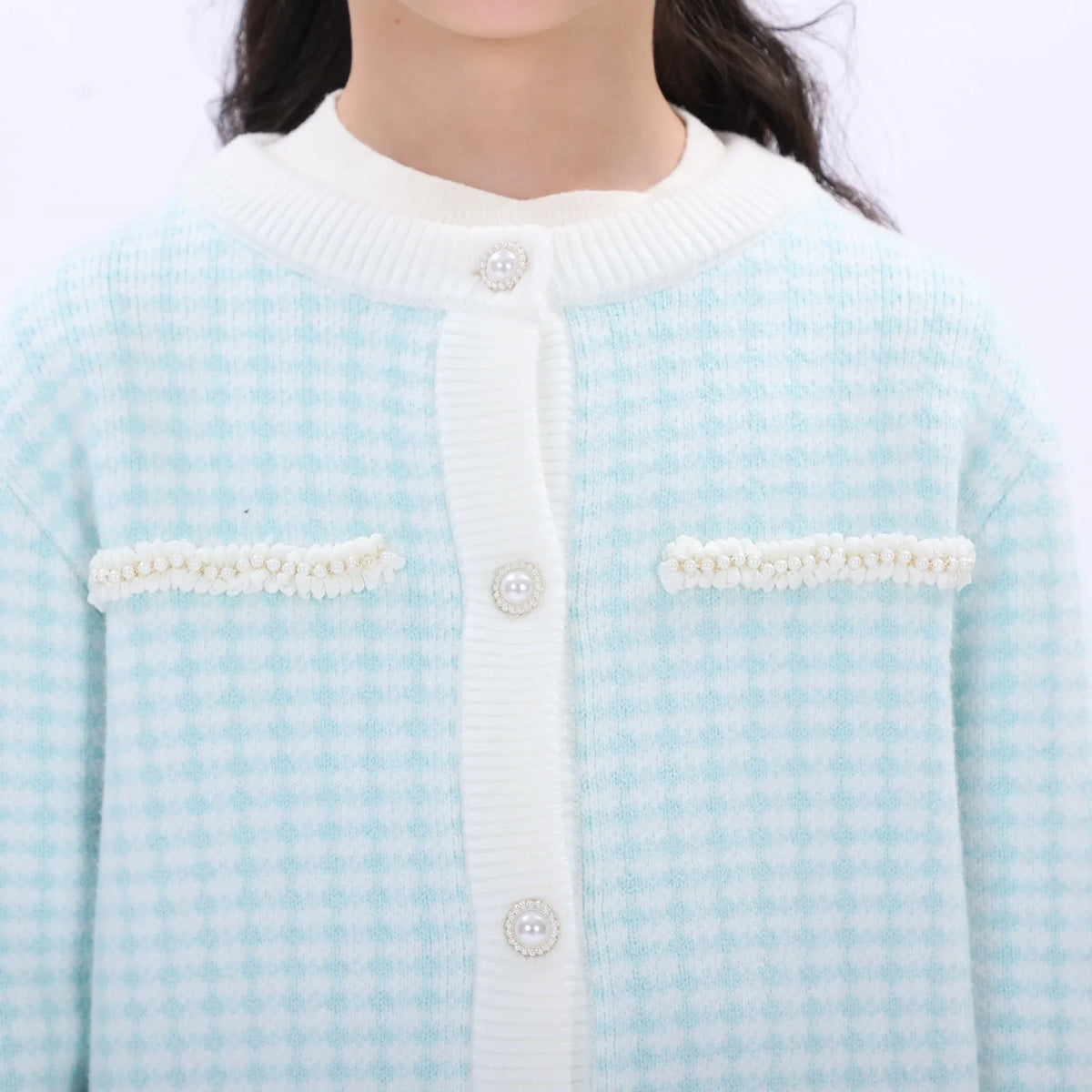 Casual Checked Jacket for Girls Image