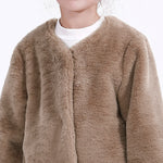 Casual Solid Jacket for Girls Image