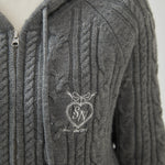 Jacquard Regular Raglan Sleeve cardigan with With Hood for Women Image